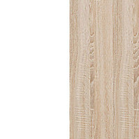 Nachtkastje Nolroma 102 (Wit + Sonoma eik)