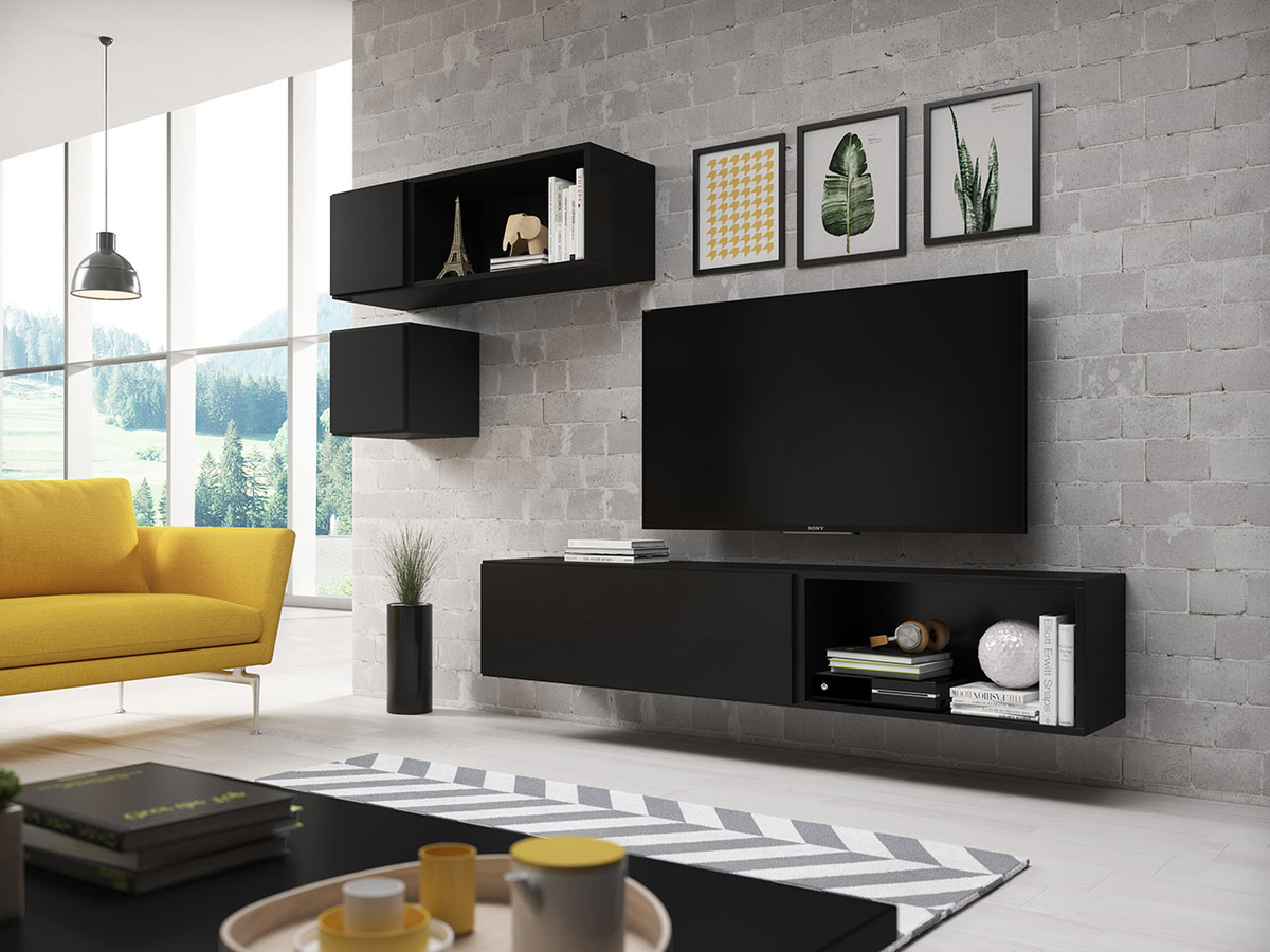Woonkamerset Corbele 110 (Zwart)