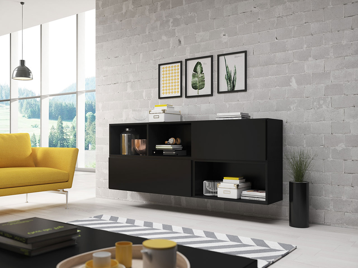 TV-meubel Corbele 121 (Zwart)