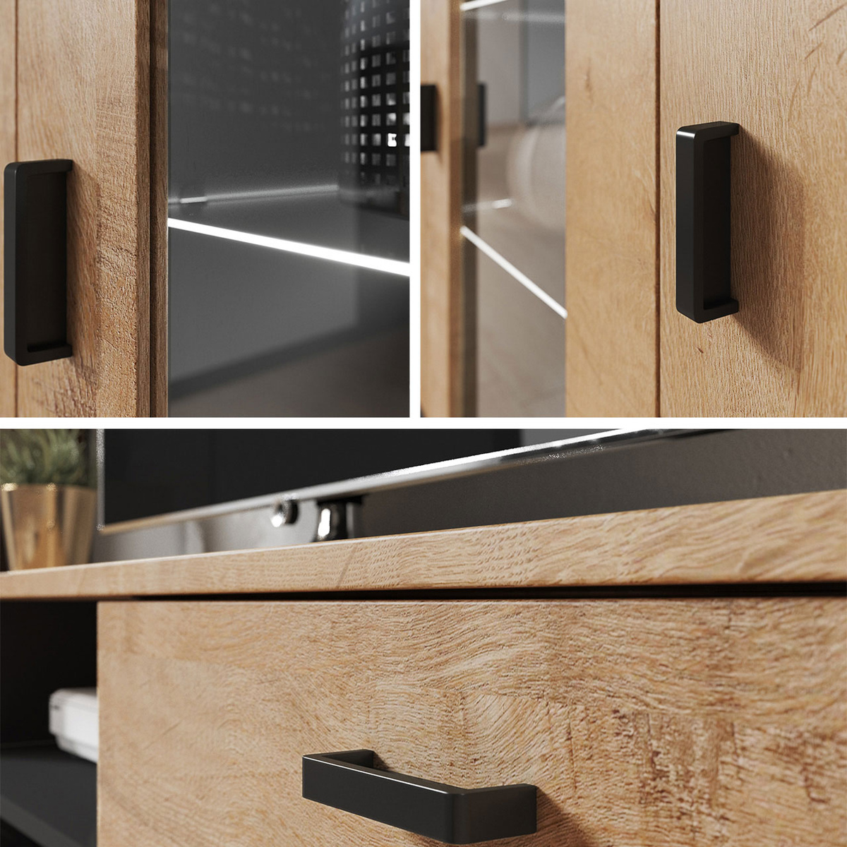 Dressoir Tornola 106 (Wit + Glanzend wit)