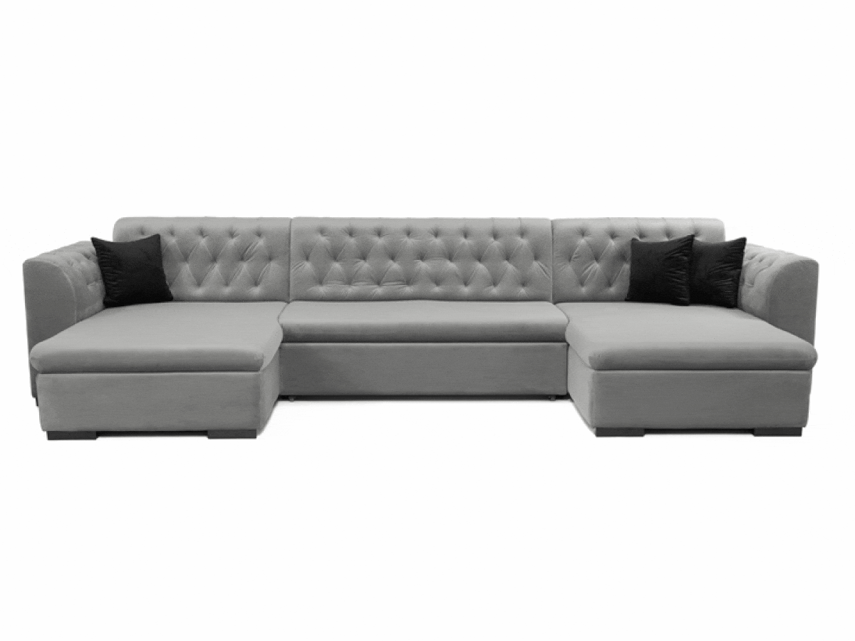 Chesterfield hoekbank Comfivo 255 (Magic Velvet 2250 + Senegal 825)